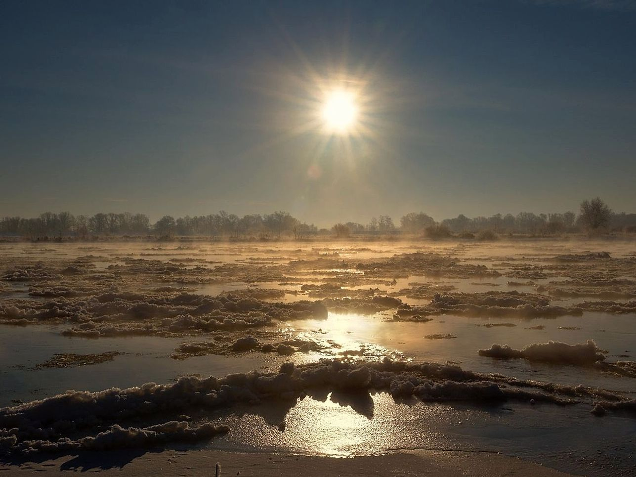 A long ridge line seen at first light
